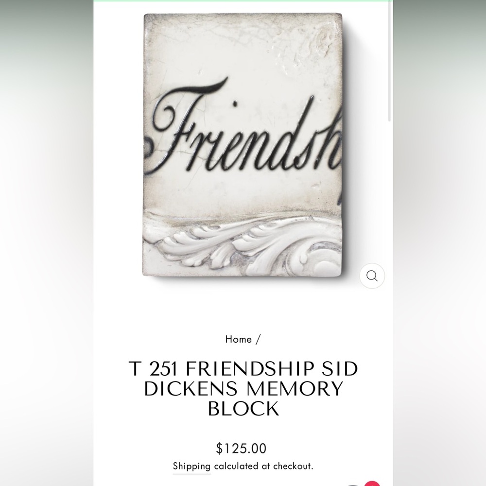 Sid Dickens Friendship tile